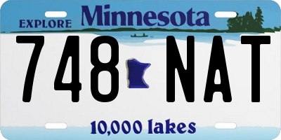 MN license plate 748NAT
