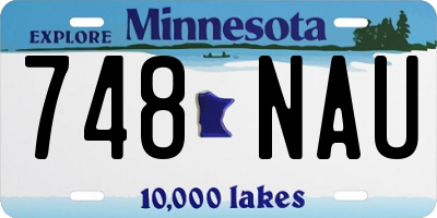 MN license plate 748NAU