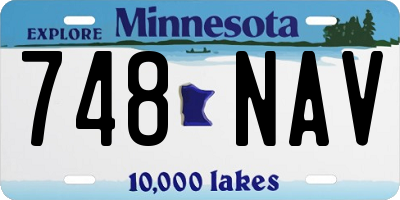 MN license plate 748NAV