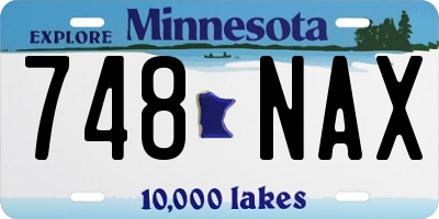 MN license plate 748NAX