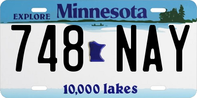 MN license plate 748NAY