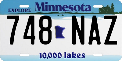 MN license plate 748NAZ