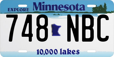 MN license plate 748NBC