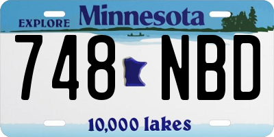 MN license plate 748NBD