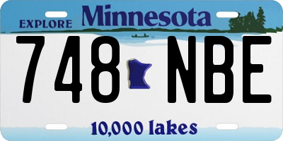 MN license plate 748NBE
