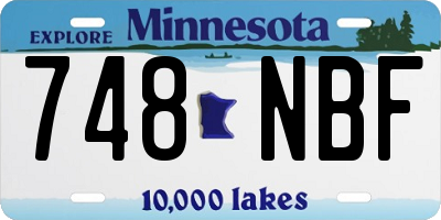 MN license plate 748NBF