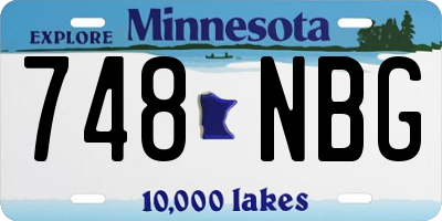 MN license plate 748NBG