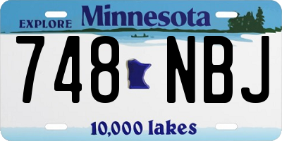 MN license plate 748NBJ