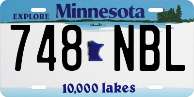 MN license plate 748NBL