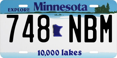 MN license plate 748NBM