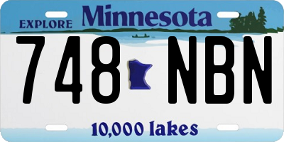 MN license plate 748NBN