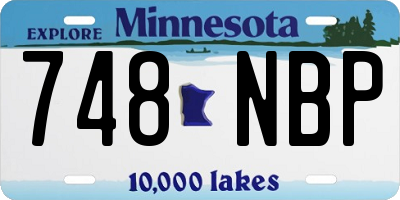 MN license plate 748NBP