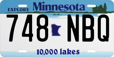 MN license plate 748NBQ