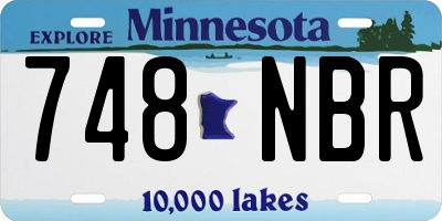 MN license plate 748NBR
