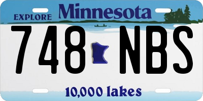MN license plate 748NBS
