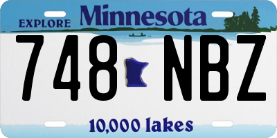 MN license plate 748NBZ