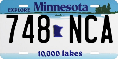 MN license plate 748NCA