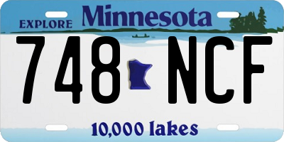 MN license plate 748NCF
