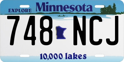 MN license plate 748NCJ
