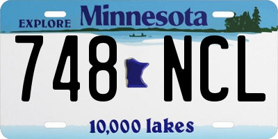 MN license plate 748NCL