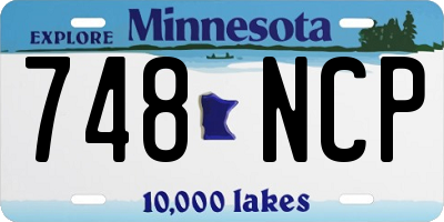 MN license plate 748NCP