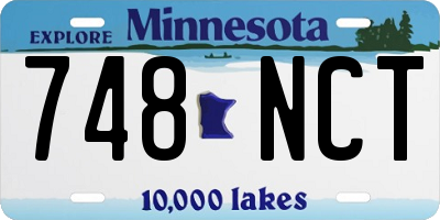 MN license plate 748NCT