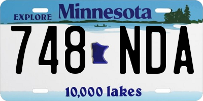 MN license plate 748NDA