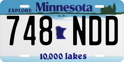 MN license plate 748NDD