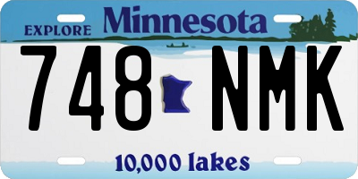 MN license plate 748NMK