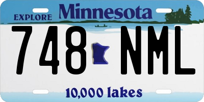 MN license plate 748NML