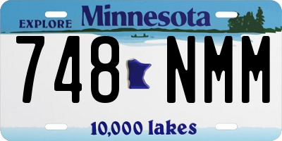 MN license plate 748NMM