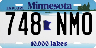 MN license plate 748NMO