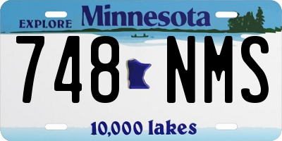 MN license plate 748NMS