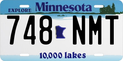 MN license plate 748NMT