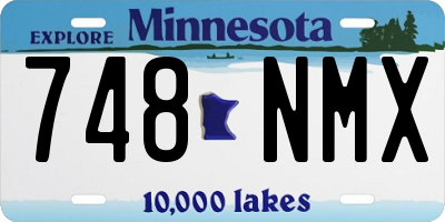 MN license plate 748NMX