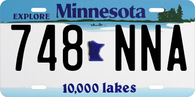 MN license plate 748NNA