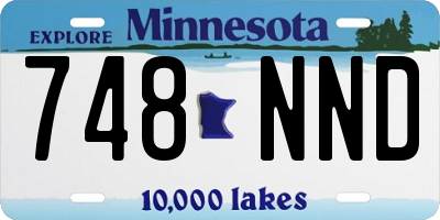 MN license plate 748NND