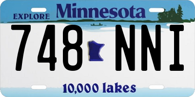 MN license plate 748NNI