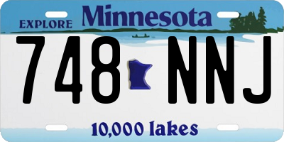 MN license plate 748NNJ