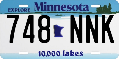 MN license plate 748NNK