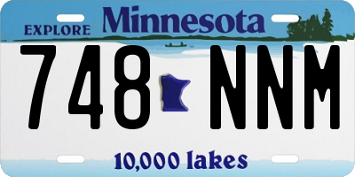 MN license plate 748NNM