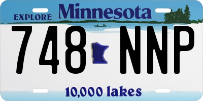 MN license plate 748NNP
