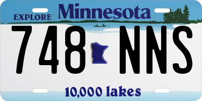 MN license plate 748NNS