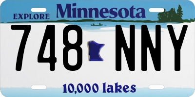 MN license plate 748NNY
