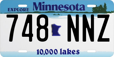 MN license plate 748NNZ