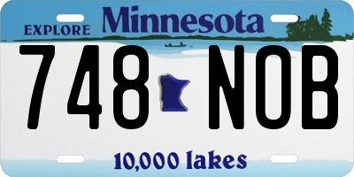 MN license plate 748NOB