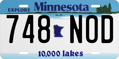 MN license plate 748NOD
