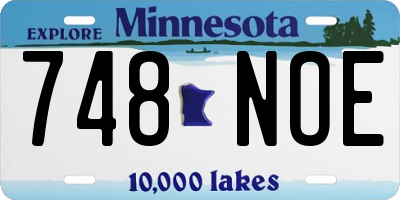 MN license plate 748NOE