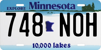 MN license plate 748NOH
