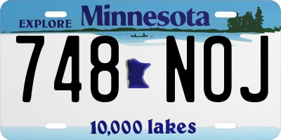 MN license plate 748NOJ